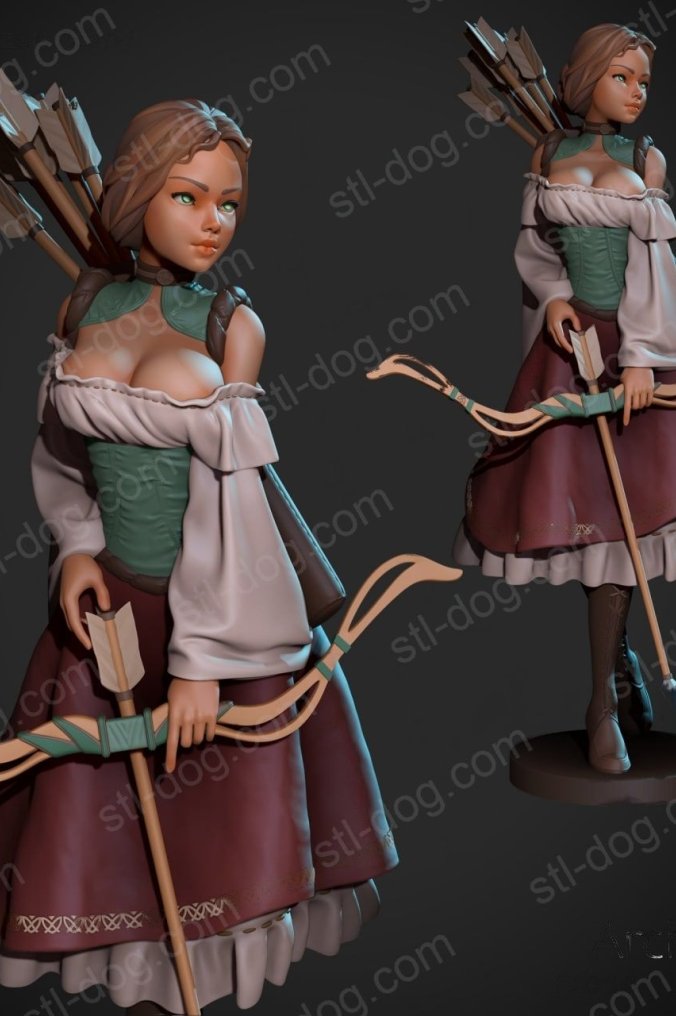 女射手(Archeress) 3D打印图纸